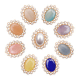 10pcs 23*28mm Oval Pearl Wedding Opal Buttons DIY Hair Accessory Jewelry Crafts