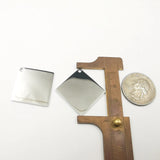 10pcs 25MM Square Army Card Tag Stainless Steel Pendants DIY