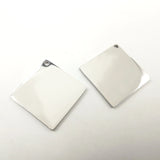10pcs 25MM Square Army Card Tag Stainless Steel Pendants DIY