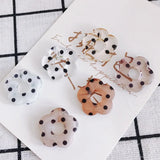 10pcs 26x28mm Resin Transparent Hollow Spots Flower Shape Acrylic Beads