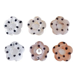 10pcs 26x28mm Resin Transparent Hollow Spots Flower Shape Acrylic Beads