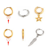 10pcs/Lot 316L Stainless Steel Earrings Hoop Base For DIY Jewelry