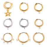 10pcs/Lot 316L Stainless Steel Earrings Hoop Base For DIY Jewelry