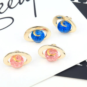 3D Star Moon Planet Charms Sky Bracelet Earring Keychain Pendants Set