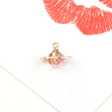 3D Star Moon Planet Charms Sky Bracelet Earring Keychain Pendants Set