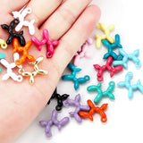3D Stereo Balloon Poodle Dog Pendant Charms For Jewelry Making