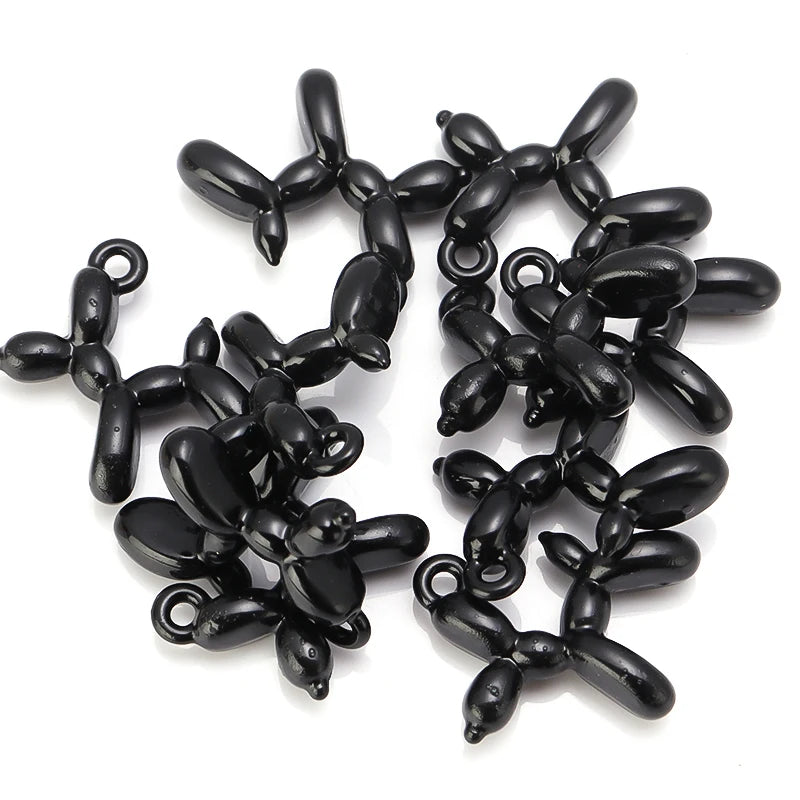 3D Stereo Balloon Poodle Dog Pendant Charms For Jewelry Making