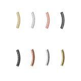 10pcs 5mm CZ Spacer Tube Beads Micro Pave Brass CZBS07