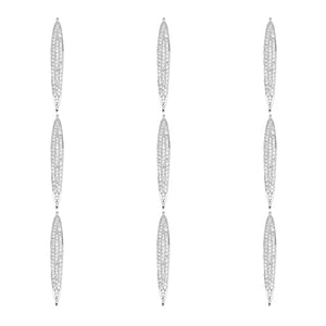 10pcs 5mm CZ Spacer Tube Beads Brass Pave Zirconia Jewelry Making