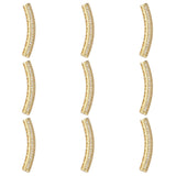 10pcs 5mm CZ Spacer Tube Beads Micro Pave Brass CZBS07