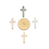 10pcs 8mm CZ Spacer Cross Beads Brass Micro Pave Cubic Zirconia Beads