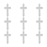 10pcs 8mm CZ Spacer Cross Beads Brass Micro Pave Cubic Zirconia Beads