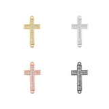 10pcs 8mm CZ Spacer Cross Beads Brass Micro Pave Cubic Zirconia Beads