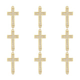 10pcs 8mm CZ Spacer Cross Beads Brass Micro Pave Cubic Zirconia Beads