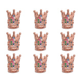10pcs 8mm CZ Spacer Crown Beads Brass Micro Pave Cubic Zirconia DIY Charms