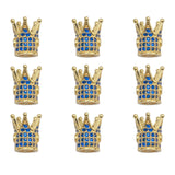 10pcs 8mm CZ Spacer Crown Beads Brass Micro Pave Cubic Zirconia Beads Jewelry