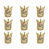 10pcs 8mm CZ Spacer Crown Beads Brass Micro Pave Cubic Zirconia DIY Charms