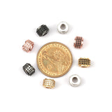 10pcs 8mm CZ Spacer Round Beads Micro Pave Zirconia Jewelry Making DIY Charms