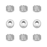 10pcs 8mm CZ Spacer Round Beads Micro Pave Zirconia Jewelry Making DIY Charms