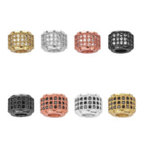 10pcs 8mm CZ Spacer Round Beads Micro Pave Zirconia Jewelry Making DIY Charms