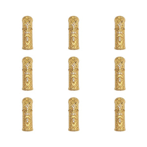 10pcs 8mm CZ Spacer Tube Beads Brass Micro Pave Cubic Zirconia Beads