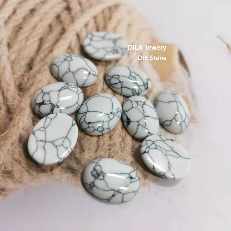 10pcs/Lot Half Oval stone line Flat Back Cabochons