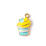 10pcs 9*16mm Enamel Ice Cream Charm For Jewelry Making Earring Bracelet Necklace
