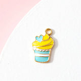 10pcs 9*16mm Enamel Ice Cream Charm For Jewelry Making Earring Bracelet Necklace