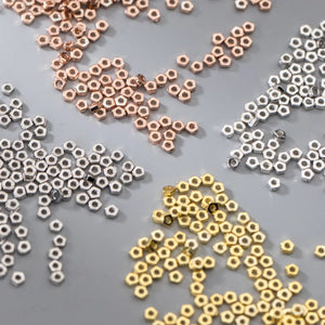 10pcs 925 Silver Pentagon Beads 2.5mm DIY Jewelry Making