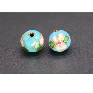 10pcs Enamel Charm Copper Beads 6/8/10/12/14mm