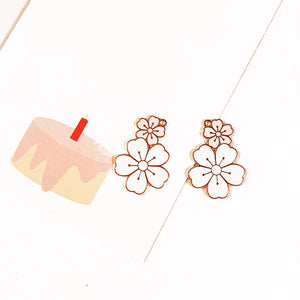 10pcs Blossom Flower 35x25mm Enamel Charms DIY Bag Earring Necklace Pendant