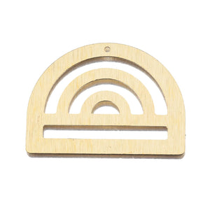 10pcs Brass Rainbow Pendant Arch Window Half Circle Charms for DIY Boho Jewelry