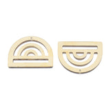 10pcs Brass Rainbow Pendant Arch Window Half Circle Charms for DIY Boho Jewelry