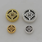 10pcs Buddhism Prayer Spacer Beads Antique Silver/Gold DIY Jewelry Findings