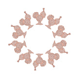 10pcs CZ Crystal Girl Charms Pendants DIY Jewelry Making BGR111-BGR115