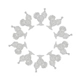 10pcs CZ Crystal Girl Charms Pendants DIY Jewelry Making BGR111-BGR115