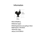10pcs CZ Crystal Girl Charms Pendants DIY Jewelry Making BGR111-BGR115
