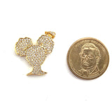 10pcs CZ Crystal Girl Charms Pendants DIY Jewelry Making BGR111-BGR115