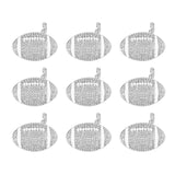 10pcs/Lot CZ Crystal Rugby Charms Pendants for DIY Jewelry Making