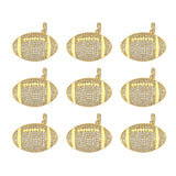 10pcs/Lot CZ Crystal Rugby Charms Pendants for DIY Jewelry Making
