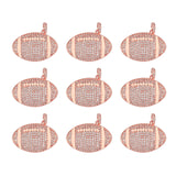 10pcs/Lot CZ Crystal Rugby Charms Pendants for DIY Jewelry Making
