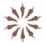 10pcs/Lot CZ Crystal Wing Charms Pendants for DIY Jewelry Making
