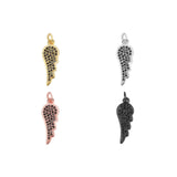 10pcs/Lot CZ Crystal Wing Charms Pendants for DIY Jewelry Making