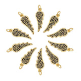 10pcs/Lot CZ Crystal Wing Charms Pendants for DIY Jewelry Making