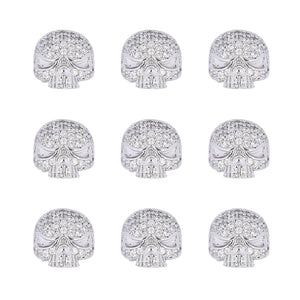 10pcs CZ Spacer Skull Beads Pave CZ Beads Jewelry DIY Charms Bracelet