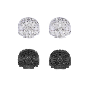 10pcs CZ Spacer Skull Beads Pave CZ Beads Jewelry DIY Charms Bracelet