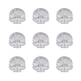 10pcs CZ Spacer Skull Beads Pave CZ Beads Jewelry DIY Charms Bracelet
