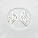 10pcs Hollow Leaf Charms for Jewelry Making Copper Nickel Charms