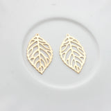 10pcs Hollow Leaf Charms for Jewelry Making Copper Nickel Charms
