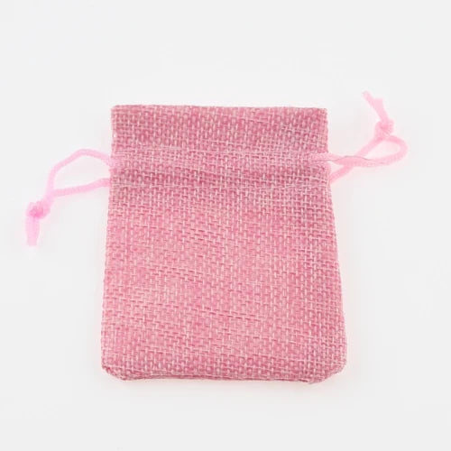 10pcs/Lot Colorful Burlap Jewelry Packaging Bags Wedding Drawstring Bag